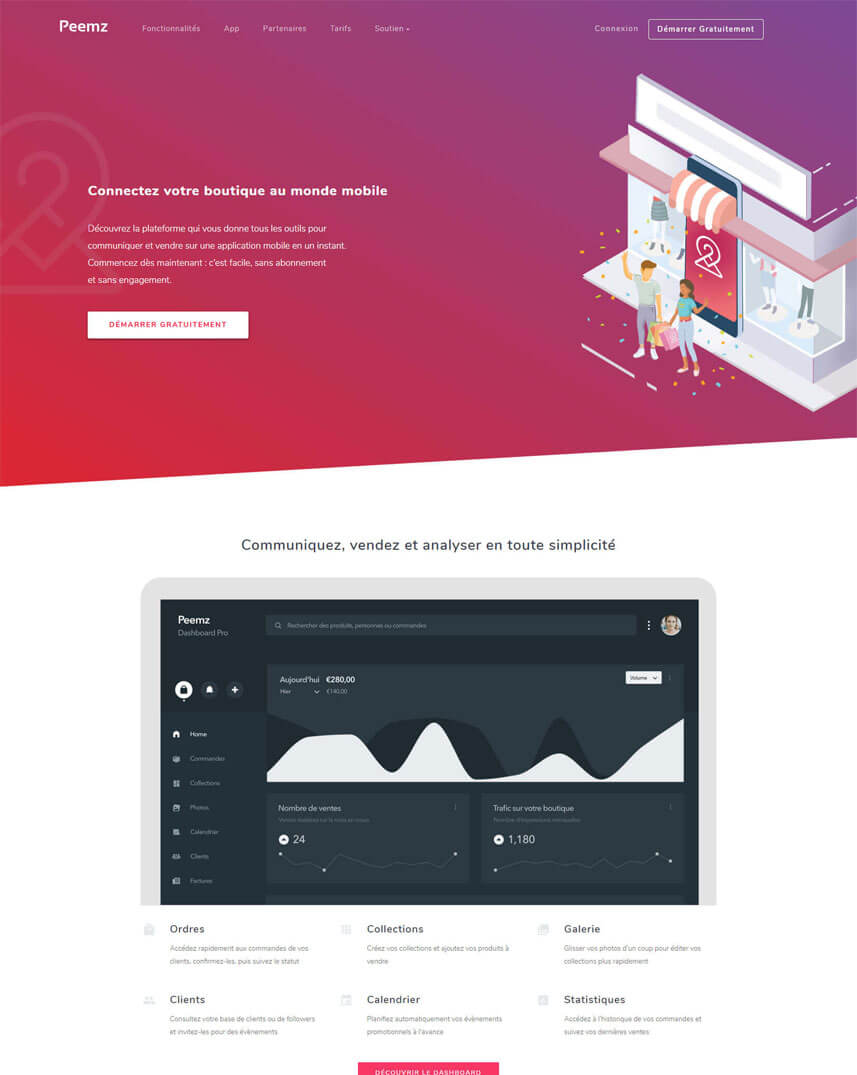 Webredone web design & development - Peemz website homepage image